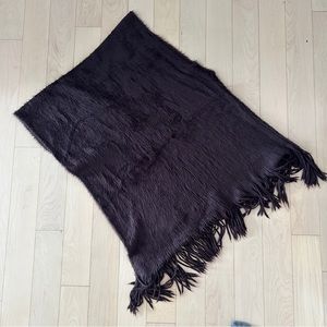 Off the Shoulder Fuzzy Shawl